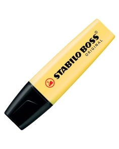 STABILO BOSS MARCADOR FLUORESCENTE AMARILLO PASTEL (1 UNIDAD)