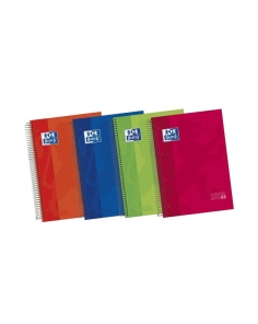 OXFORD CUADERNO EUROPEANBOOK 5 MICROPERFORADO 120 HOJAS (50% GRATIS) 5X5 TAPAS EXTRADURAS CLASSIC SEPARADORES A4+ COLORES VIVOS (5 UNIDADES)