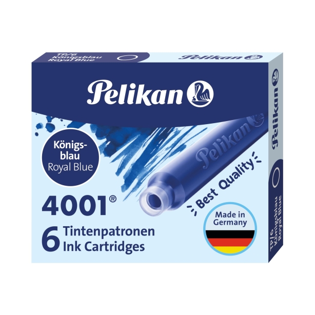 Pelikan - caja de 6 cartuchos de tinta tp/6 azul real
