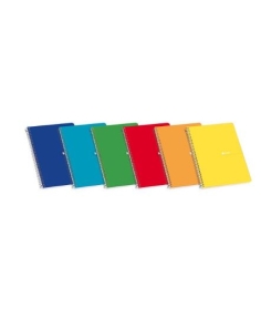 ENRI CUADERNO ESPIRAL FOLIO T/ DURA 80H DOBLE PAUTA 3MM COLORES SURTIDOS (1 UNIDAD)