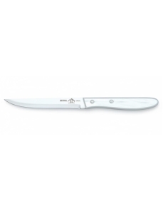 JJ Cuchillería Sonpó Online - Cuchillo de mesa con mango de Plástico Nácar Blanco, de 11 cm. - 1,5 mm de espesor. Pack de 6 piezas, con hojas de acero inoxidable