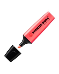 STABILO BOSS MARCADOR FLUORESCENTE ROJO (10 UNIDADES)