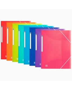 OXFORD CARPETA DE GOMAS URBAN PP TRASLÚCIDO A4+ C/ SOLAPAS COLORES SURTIDOS (1 UNIDAD)