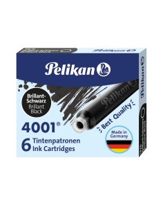 Pelikan TP6 - Cartucho tinta estilográfica, color negro