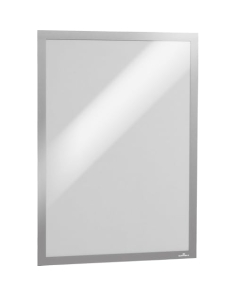 Durable 487323 Marco informativo Duraframe (A3, autoadhesivo con cierre magnético) 2 unidades, plata Marco informativo DURAFRAME A3