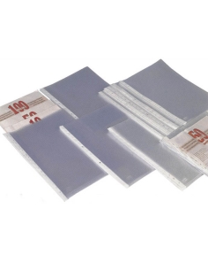 GRAFOPLÁS FUNDAS CLÁSICA PP ESTANDAR LOMO REFORZADO A4 11 TALADROS TRANSPARENTE PIEL NARANJA (1 UNIDAD)