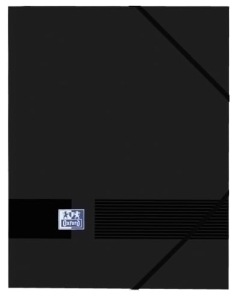 Oxford Carpeta Con Gomas Live&Go 3 Solapas Lomo Ampliable 30Mm A4+ Plástico Opaco Negro