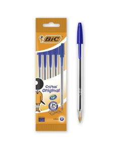 BIC Bolígrafos, Azul, 5 Unidad (Paquete de 1)