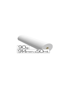 Apli 016098, paquete de 1 rollo de papel CAD para inyección de tinta, 914 mm x 50 m, 90 g