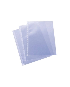 Grafoplas | Caja 100 Fundas Transparentes Cristal | Galga Extra | Tamaño Folio | Lomo Reforzado | 16 Taladros Carpetas de Anillas
