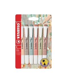 STABILO - Marcador - swing cool NatureCOLORS - Estuche de 6-6 colores
