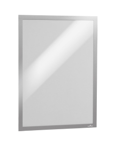Durable 487323 Marco informativo Duraframe (A3, autoadhesivo con cierre magnético) 2 unidades, plata Marco informativo DURAFRAME A3