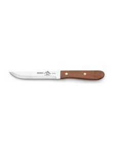 JJ Cuchillería Sonpó Online - Cuchillo de mesa con mango de Madera Natural, de 11 cm. - Pack de 6 cuchillos, hojas de acero inoxidable