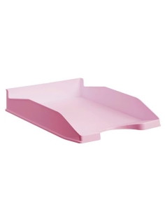 Bandeja SOBREMESA Archivo 2000 ECOGREEN PLASTICO 100% Reciclado APILABLE FORMATOS DIN A4 Y Folio Color Rosa