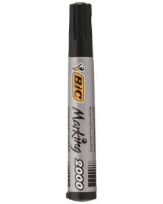 BIC 153391 - Marcador permanente, punta redonda, color negro